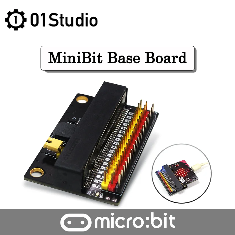 

01Studio MiniBit Base Board MicroBit Micro:bit Expanding Board Programming with Blocks