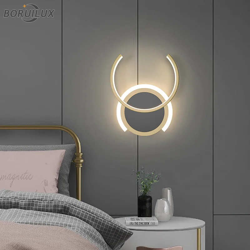 Lampes murales modernes à LED pour bureau, salon, chambre à coucher, chevet, allée, couloir, lumières en fer aluminium, éclairage intérieur, AC 90-260V, nouveau