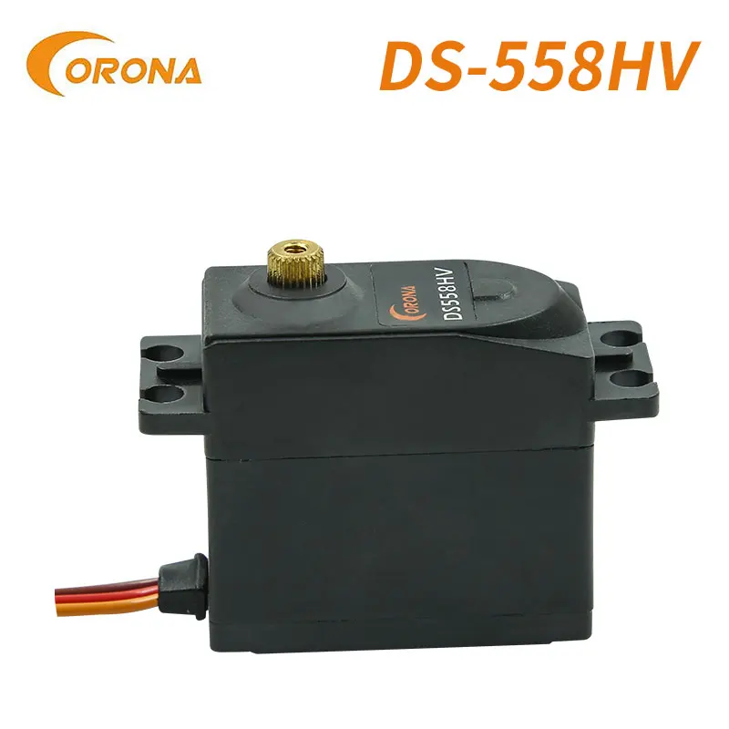 Corona-Servo de engranaje de Metal Digital DS558HV, 14kg/0.18seg/58g para control de vuelo de conducción, avión aéreo, coche RC, ROBOT simulador