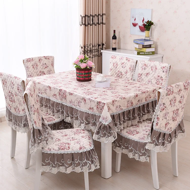

High Grade Fabric Tablecloth Rectangle Elegant Hollow Embroidered Floral Thick Table cloth Wedding Party Decor Table Covers