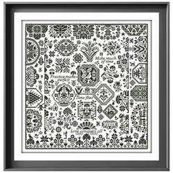 Dreampattern Jigsaw ogród czas muchy krzyż zestaw do szycia cartoon 18ct 14ct 11ct białe tkaniny DIY zestaw do haftowania dla początkujących