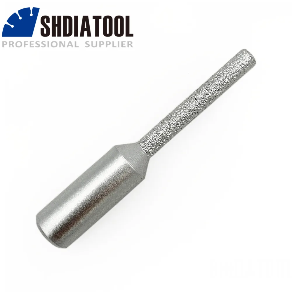 SHDIATOOL No. 4 Brazed Diamond Router Bits With 1/2" Shank For Marble/granite Edge Profile Staight Knife Router Cutter For Stone