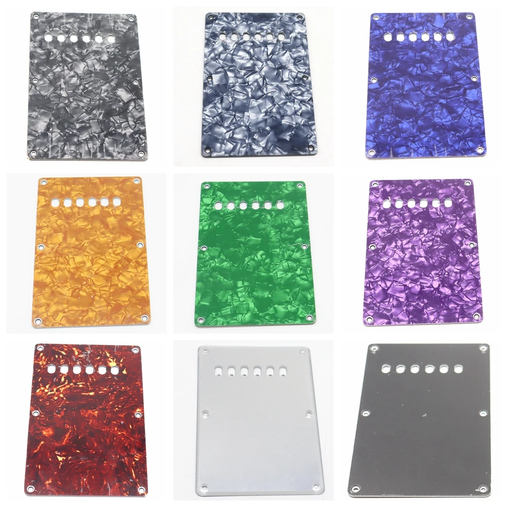 6 Hole PVC Guitar Back Plate Pickguard Tremolo Backplate for ST Modern   Style Electric Guitar Special offer