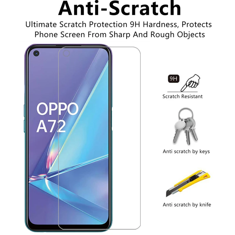 tempered glass screen protector for oppo a32 a52 a72 5g a92 a92s case cover on a 32 52 72 92 s 92s protective phone coque bag 9h