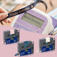 Unismar 12mm 18mm Label TZ-Satin-Ribbon for Brother R231 RE34 RN34 RW34 R531 RE31 Gift Ribbon Compatible for Brother Label Maker