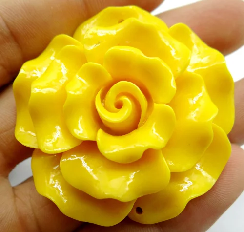 natural Chinese Organic Cinnabar Quartz crystal carve of flower charm Pendant for diy Jewelry making Necklace Accessories  A8