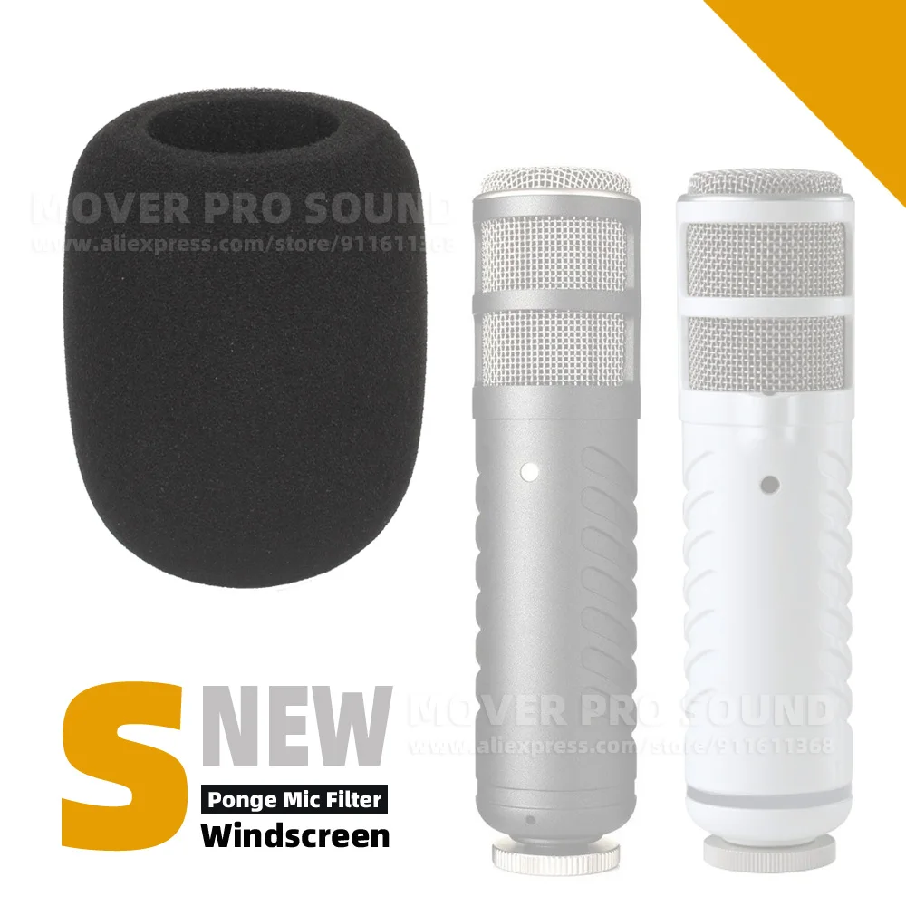 Windproof Sponge Microphone Windshield Mike Cover For Rode Podcaster Procaster Anti Pop Filter Studio Recording Mic Windscreen