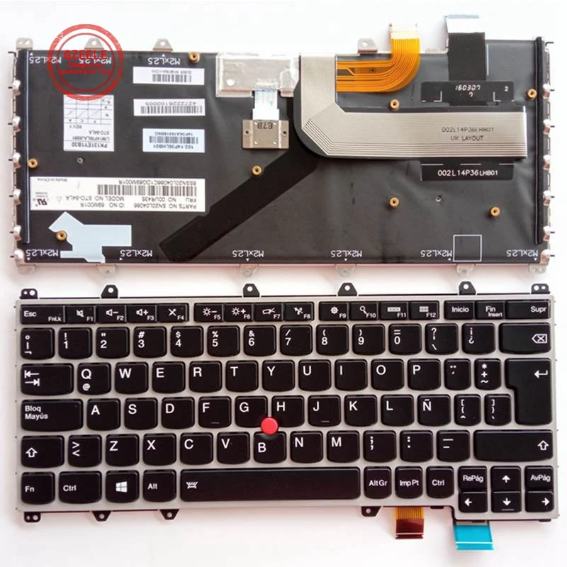 Latin LA/SP/FR/BR/UK New Keyboard for Lenovo Thinkpad Yoga 260 370 X380 YOGA260 Layout Backlit