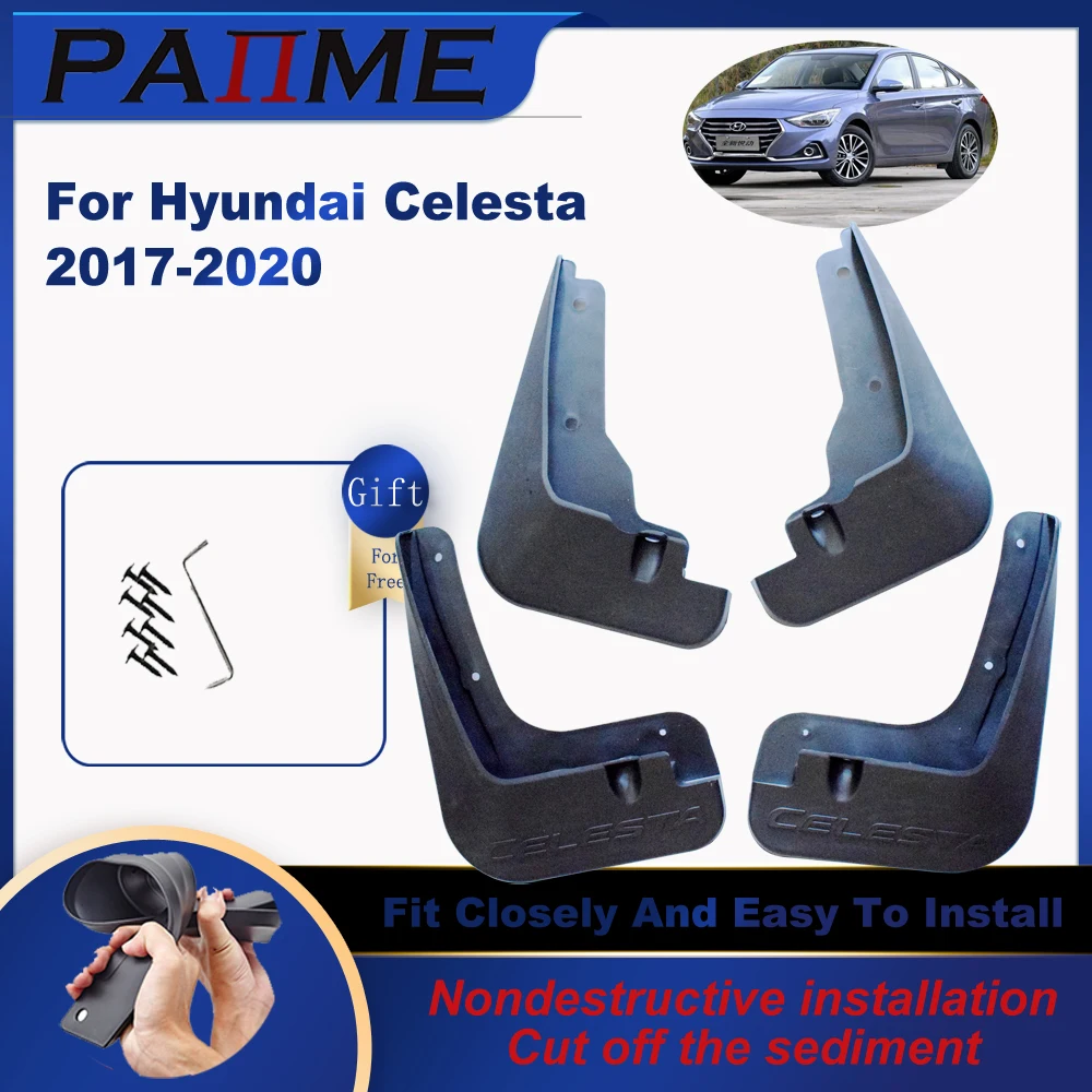 

Car MudFlaps For Hyundai Celesta 2017-2020 4pcs/Set Molded Splash Guards Front Rear Mud Flap Mudguards Fender YC102089