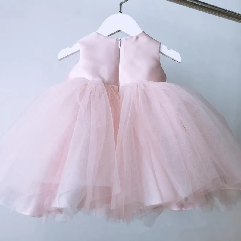 1 Year Baby Girl Birthday Dress Infant Pink Lace Baptism Princess Dress Toddler Girl Wedding Clothes Newborn Christening Gown