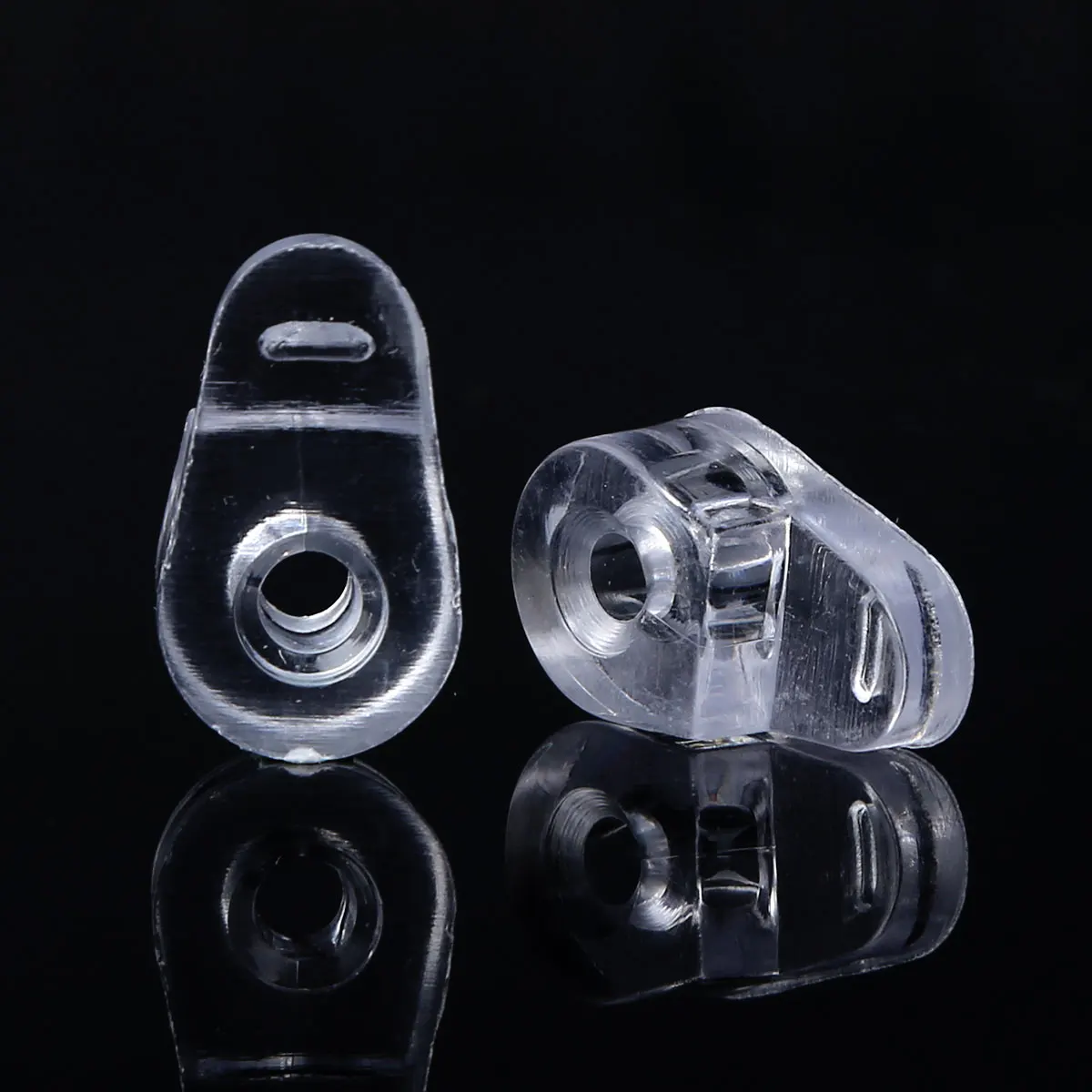 100Pcs Glass Retainer Transparent Plastic Glass Panel Retainer Mirror Fix Clips for Cabinet Door Window Dressing Hardware