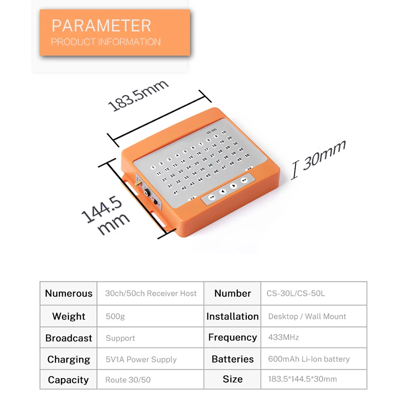 BYHUBYENG Wireless Waiter Construction Call Bell Button Full Waterproof FM 1000m Hospital Calling System Fast Food Equipment