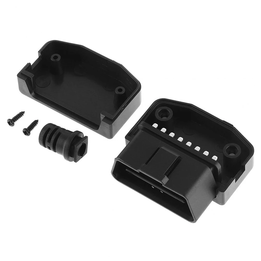 1 PCs OBD2 16-pin (Male) Plug Connector Adapter Socket OBD-II OBD2 Connector OBD2 Housing OBD2 Plug