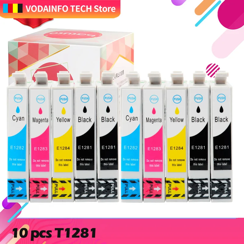 1-10pcs T1281 T1282 T1283 T1284 Ink cartridge Compatible for EPSON stylus S22 SX130 SX125 SX235W SX435W SX425W BX305F BX305FW