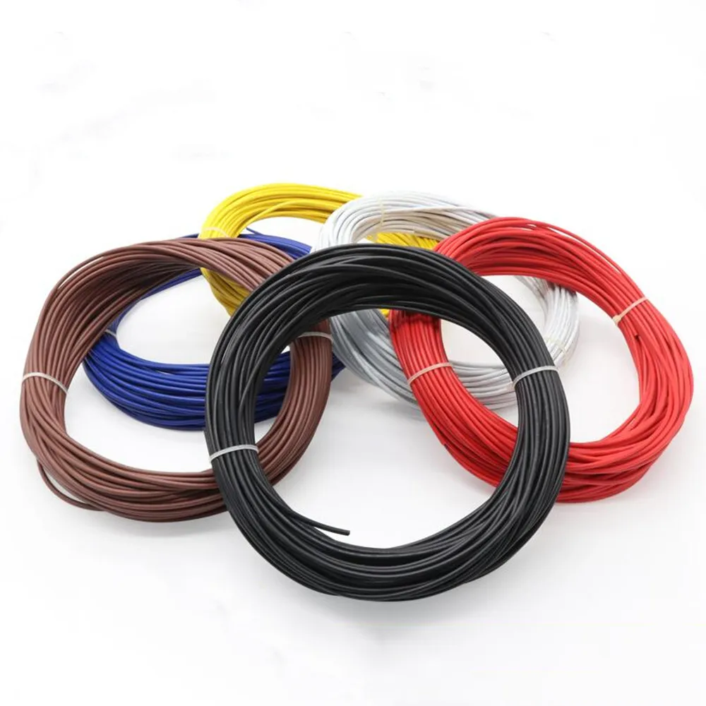 

10M/1LOT UL1672 PVC Equipment Tinned Copper Cable Double Insulation Environmentally Stranded Electronic Wire 16A 18 20 22 24AWG