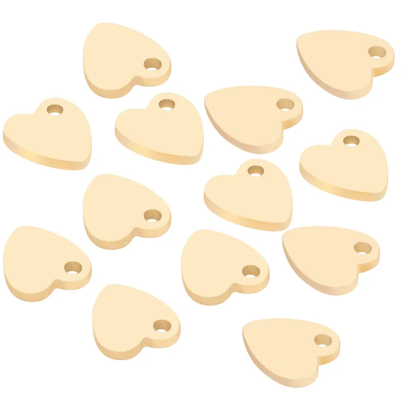 20pcs/lot gold tone Charms heart 9*10mm Making pendants fit DIY Jewelry Making Findings bracelet necklace Top Quality