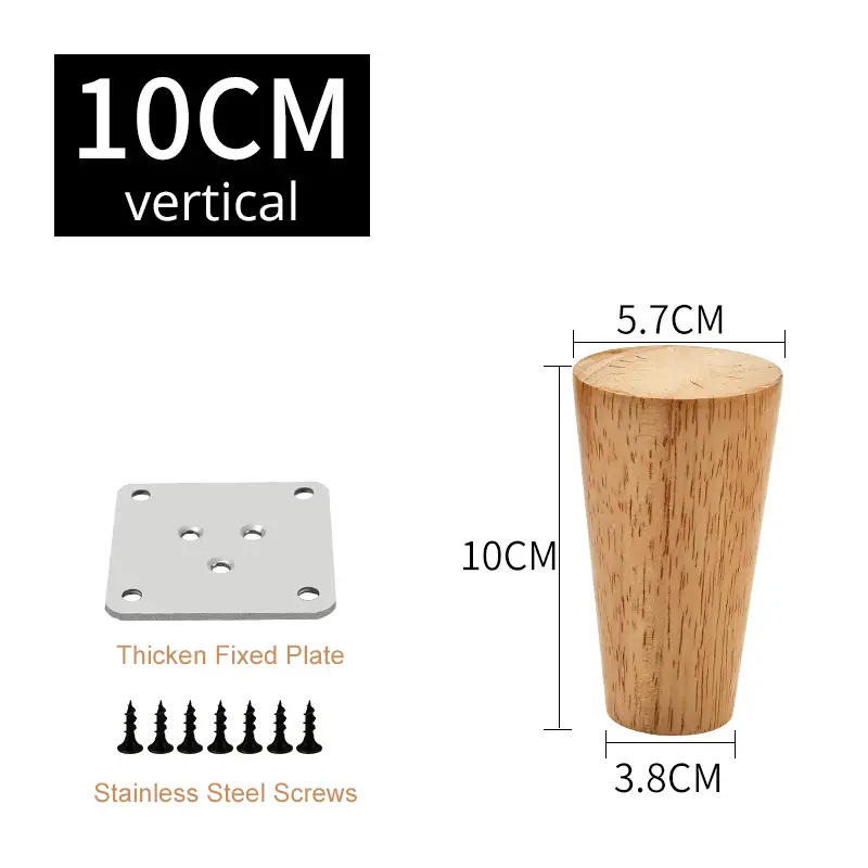 KAK Natural Solid Wood Furniture Leg Table Feets Wooden Cabinet Table Legs Fashion Furniture Hardware Replacement for Sofa Bed - Image 20