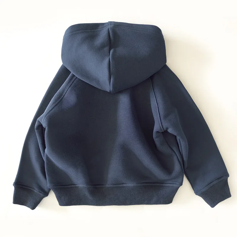 2022 Autumn New Navy Blue All-match Sweater Long-sleeved Hooded Parent-child Outfit For A Family Of Three And Four