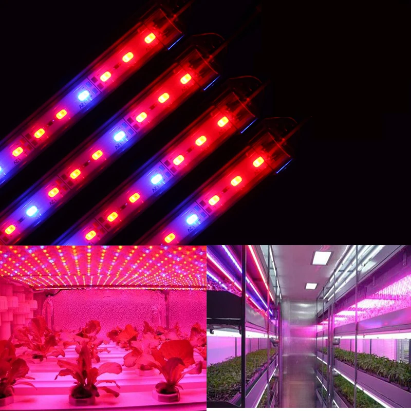 LED Plants Grow Lights DC 12V 5730 SMD LED Bar Lights for Aquarium Green house Lamp 10pcs 50CM