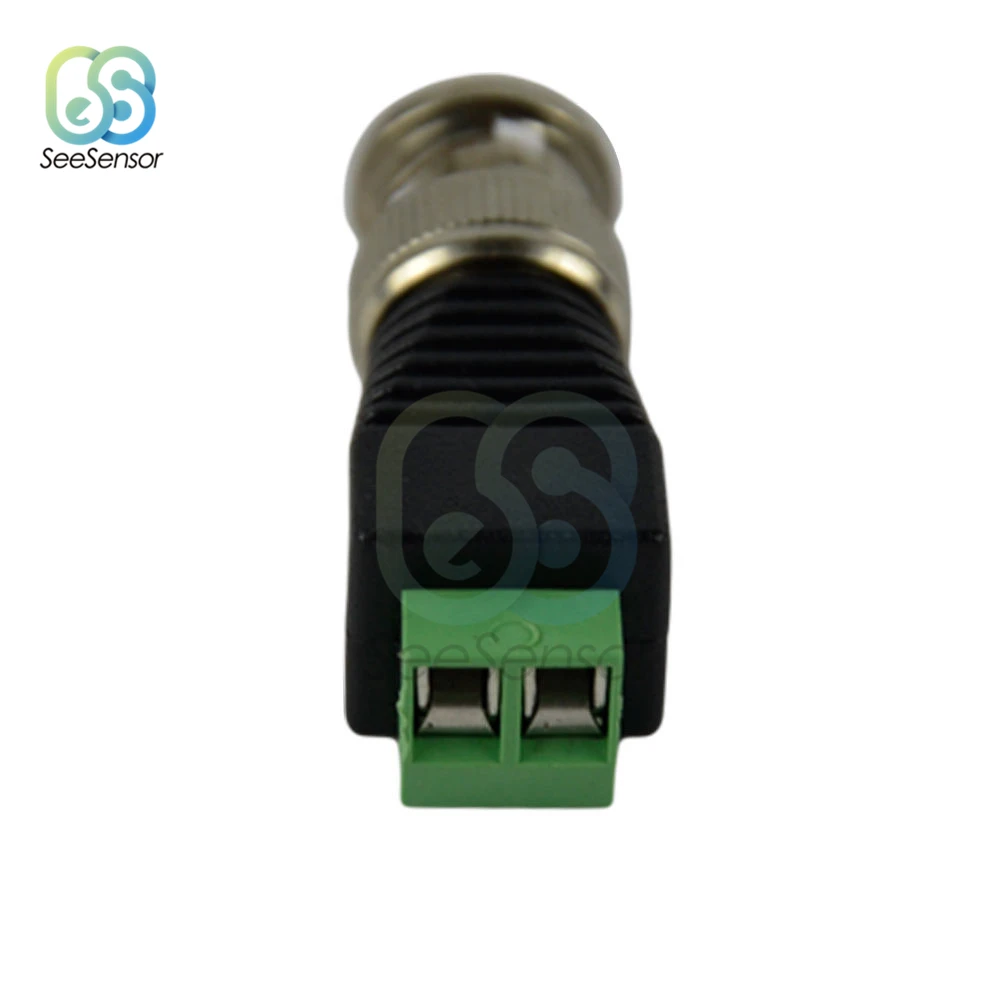 Bncオス-mini coax cat5ビデオbalunアダプター,LEDストリップライトプラグ,CCTVカメラアクセサリ