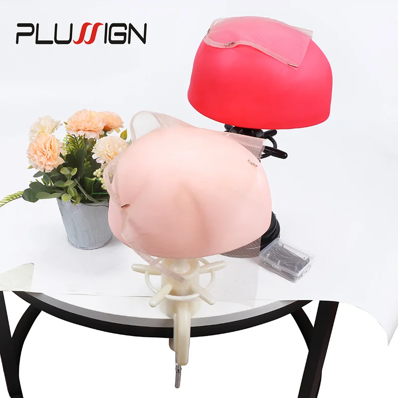 Silicon Ventilating Hand-Woven Half Head With Table Clamp Mannequin Head With Stand White Color Top Quality S L Two Size Head