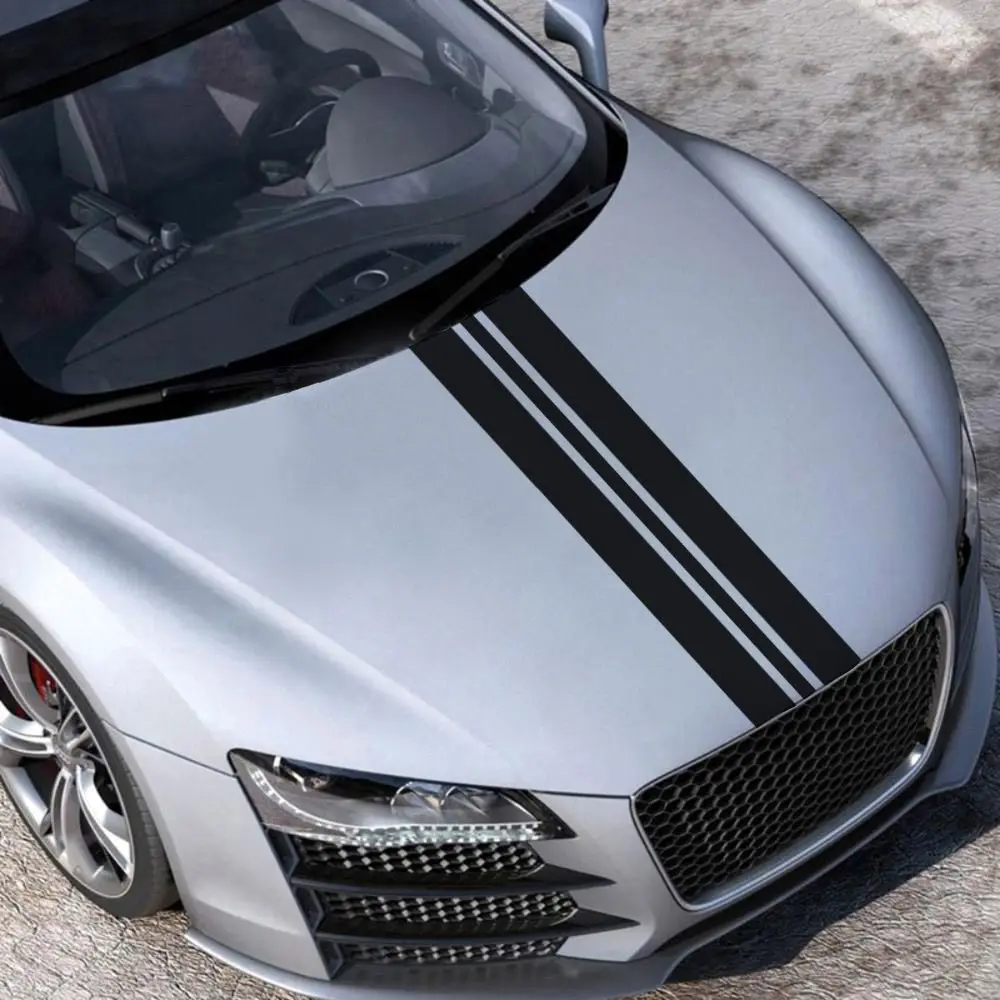 الملحقات الخارجية تأثير عاكس مادة الفينيل سيارة ملصق سيارة رئيس الديكور هود ملصقات السيارات التصميم مائي