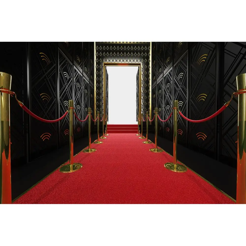 Rot Teppich Passage Tür Fotografie Hintergrund Vinyl Tuch Hintergrund für Kinder Baby Porträt Party Photobooth Foto Studio