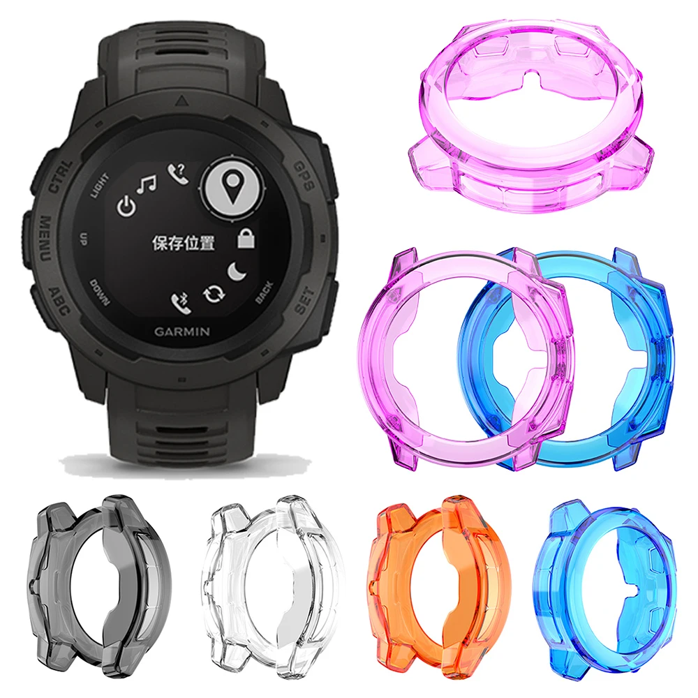 Soft TPU Protector Case For Garmin Instinct Hollow Protective Shell Frame Cover