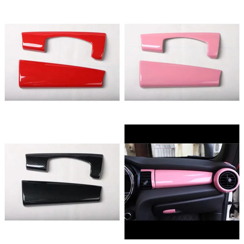 

For MINI Cooper F55 F56 One 3 Doors 2014-2021 Left Hand Drive 2PCS ABS Car Dashboard Trim Console Panel Cover Car Styling