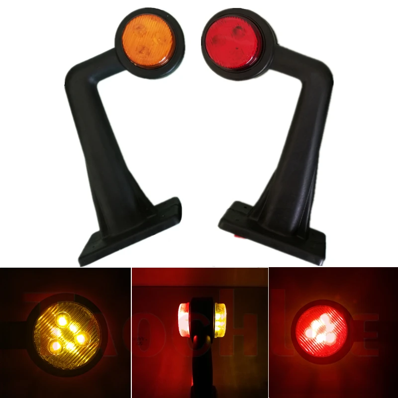 2Pcs LED Position Light Trailer Side Marker Lights 12V 24V Truck Rear Lights Cargo Car Clearance Lamp Red Amber Signal