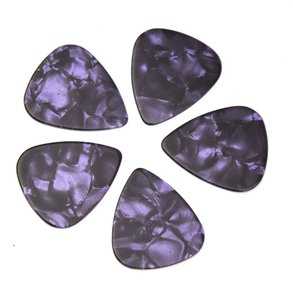 Lots of 50pcs Purple Pearl Celluloid Guitar Picks Plectrums 0.46mm 0.71mm 0.96mm 1.5mm