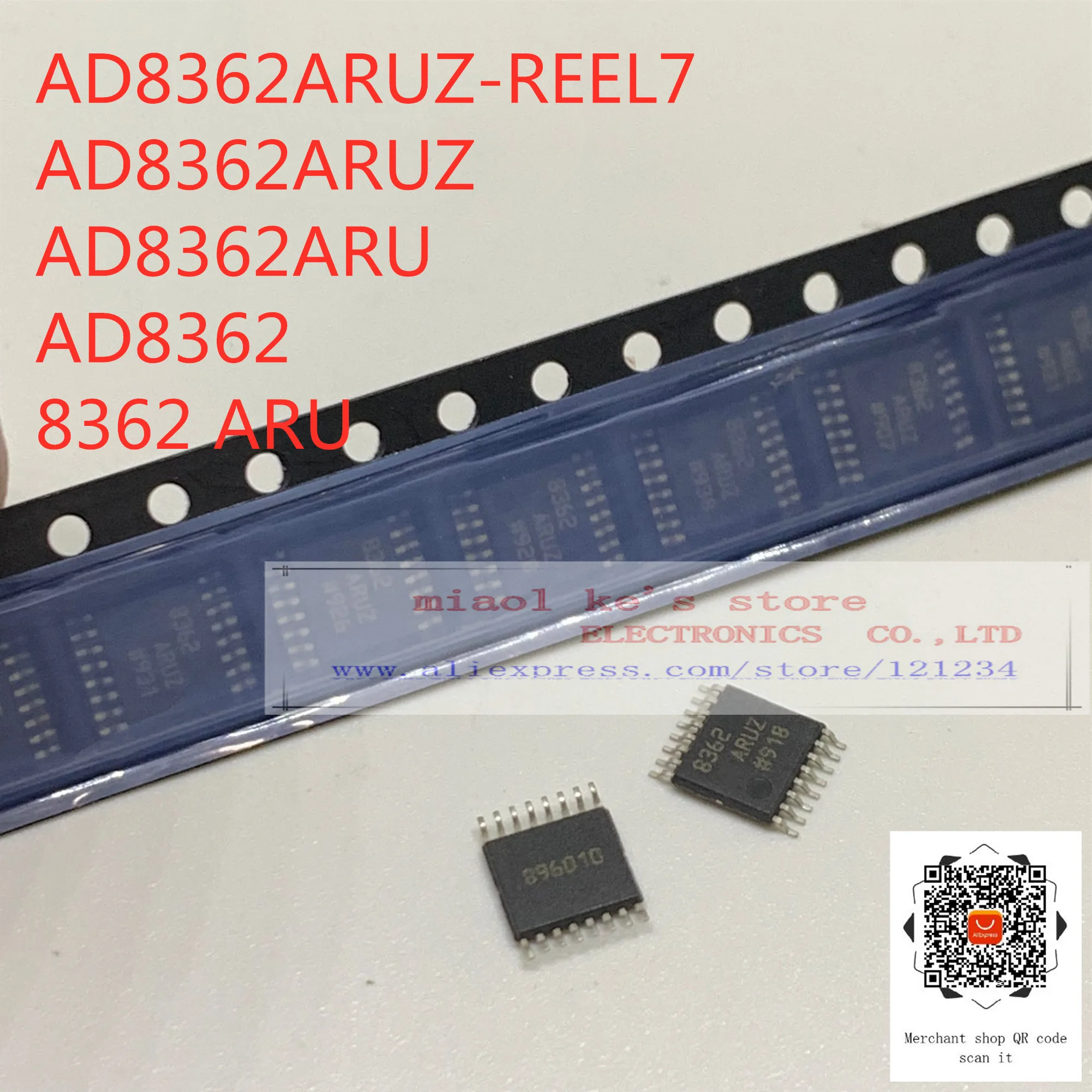 [10pcs]100%New original: AD8362ARUZ-REEL7 AD8362ARUZ  AD8362ARU AD8362 8362 ARU - IC RF DETECT 50HZ-3.8GHZ 16TSSOP