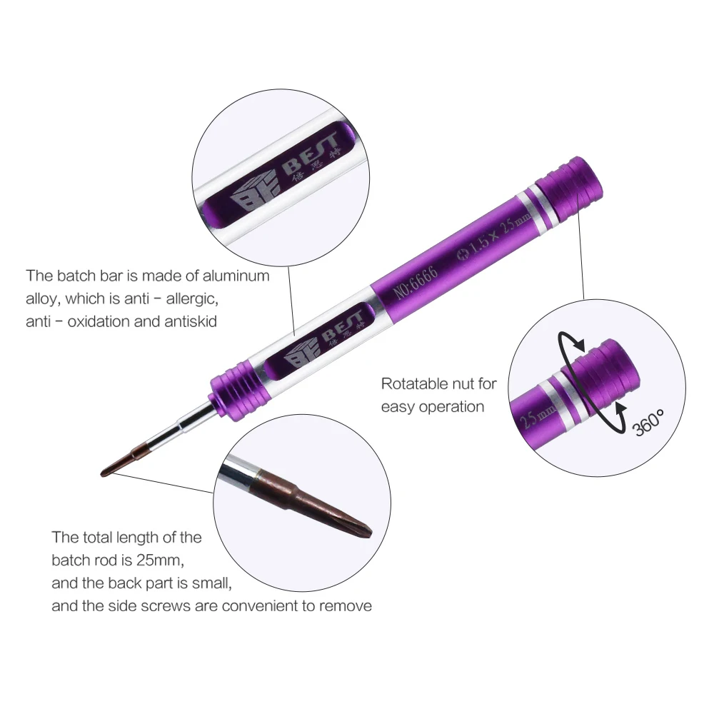 Precision Screwdriver P2 0.8 Pentalobe Y 0.6 Tri Wing 1.5 Phillips 2.5 Cross 2.5 Hexagon for iPhone Samsung xiaomi Repair Tools