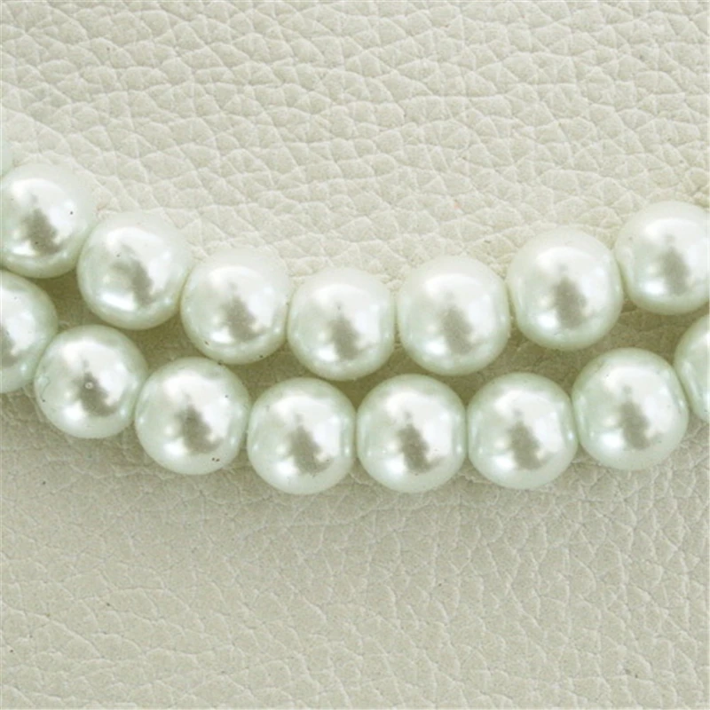 Wholesale 4 6 8 10mm Ivory White Pearl Beads,Glass Spacer Ball Round Beads For Jewelry Making DIY Handmade DIY Bracelet Necklace