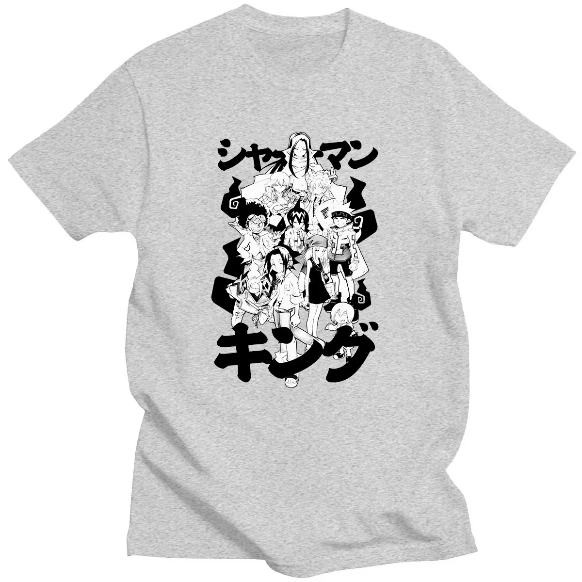 Popular Style  Hot Sale Anime Shaman King Yoh Asakura Amidamaru Streetwears Oversize Tee  Cotton Casual Unsiex Clothes