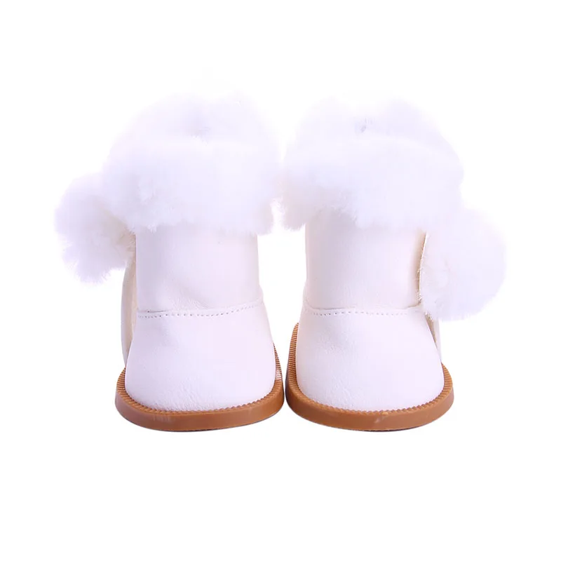 7cm Doll Shoes Doll Boots Plush Snow Panda For 18 Inch American&43Cm Baby Reborn Doll Accessories Our Generation Girl`s Toy Gift