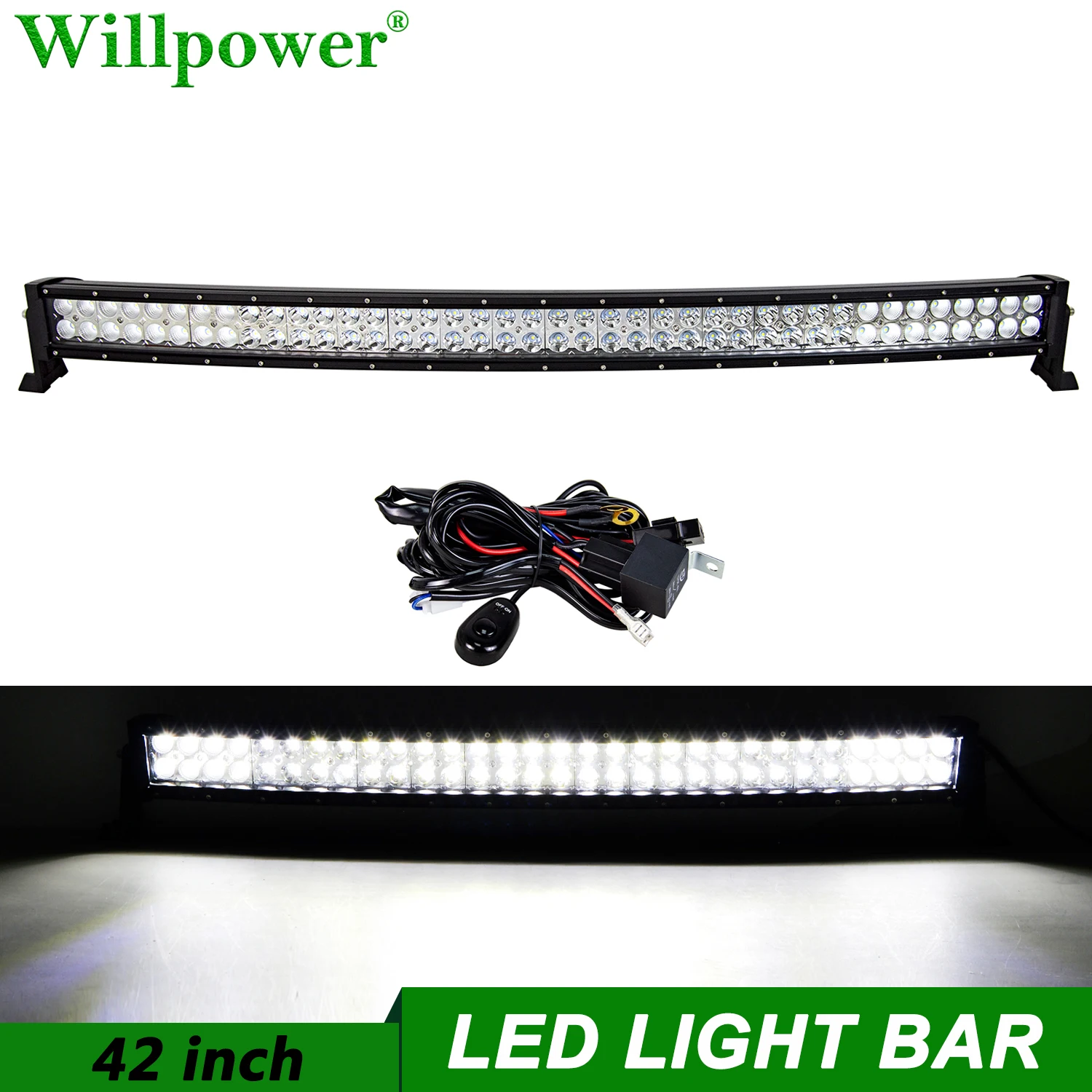 

SUV Car Lower Bumper Curved 240W 42" LED Work Light Bar For Ford Jeep Chevy 4runner 4x4 Truck 4WD Driving Fog Light Bar