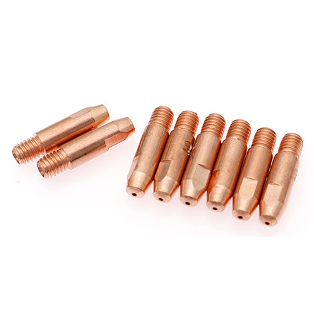 M6 0.8/1.0/1,2mm M6 * 28mm Kupfer Kontakt Tipps Düsen Für 24KD MIG/MAG 25AK Schweißen Fackel Spitze M6 Für Binzel Gas Düse – Detail 4