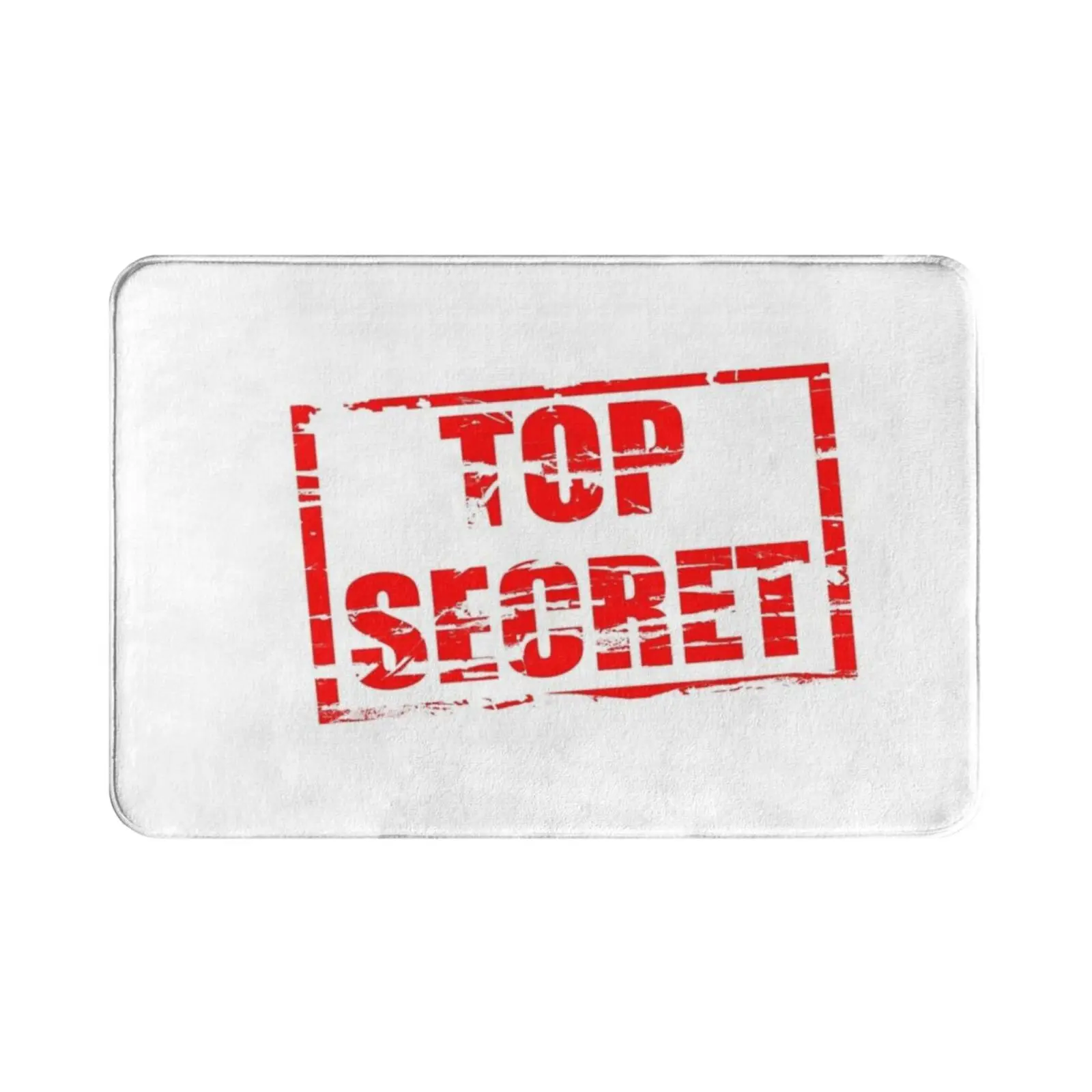 Top Secret Carpet Mat Rug Cushion Soft Non-Slip Top Secret Red Rubber Stamp Mystery Deep Mystery Something