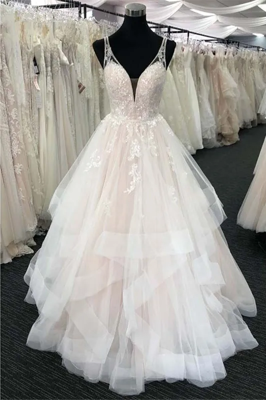 Robe de mariée de style bohème avec dentelle froncée, 2019