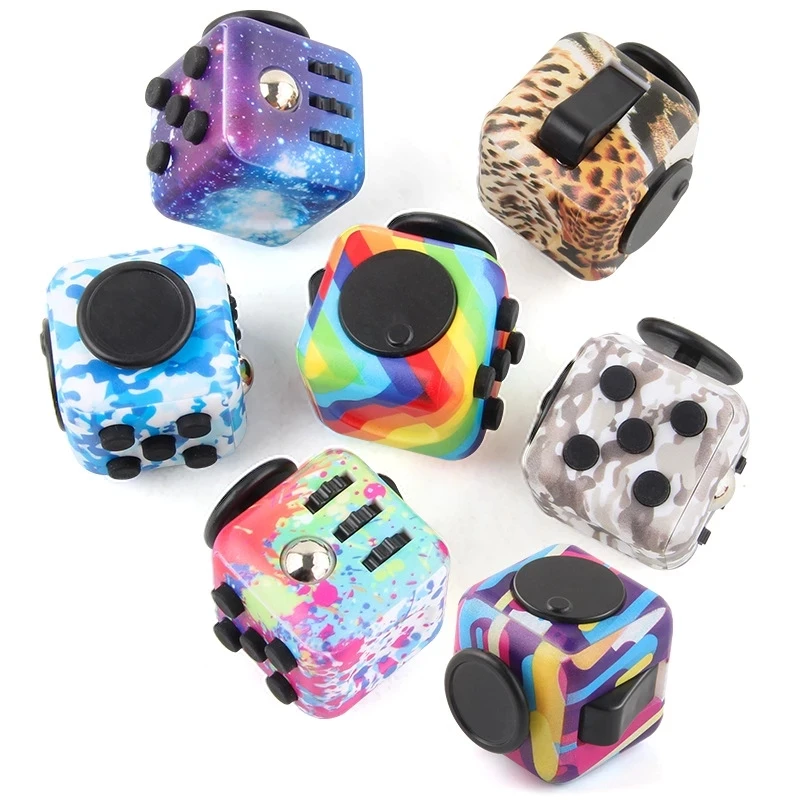 New Decompression Dice EDC Hand For Autism ADHD Anxiety Relief Focus Children 6 Sides Anti-Stress Magic Stress Fidgets Toys