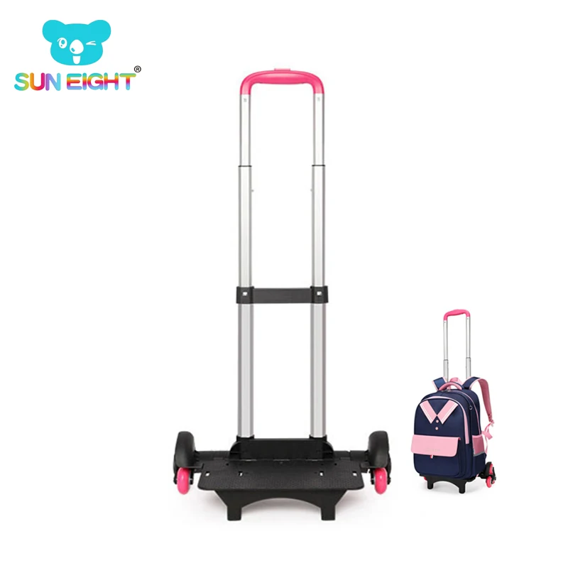 SUN EIGHT Kid Trolley Backpack Wheeled Bag School Bag For Children Wheels Expandable Rod High Function Trolly