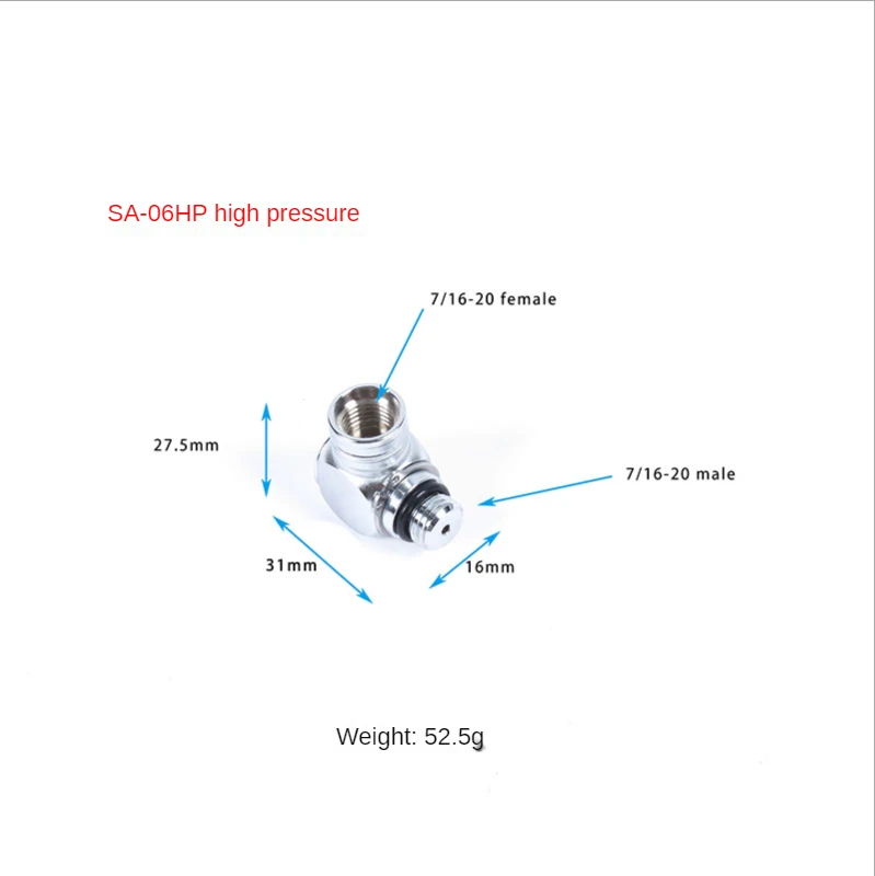 Diving Regulator Adapter 360 Degree Rotation Connector 1nd Connect 2nd Low High Pressure Scuba Hose Adapter Diving Accessories