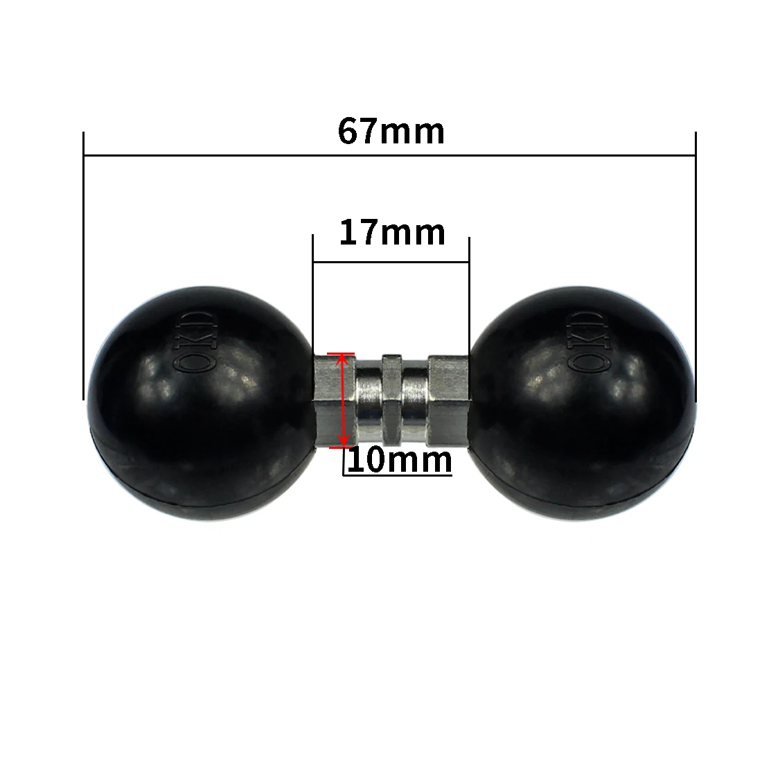 Dual Ball Buchse Arm 25mm bis 15mm 17mm 25mm Verbund Ball Adapter für Gopro Insta360 Osmo kamera Halter Telefon Stehen GPS Halterung – Detail 12