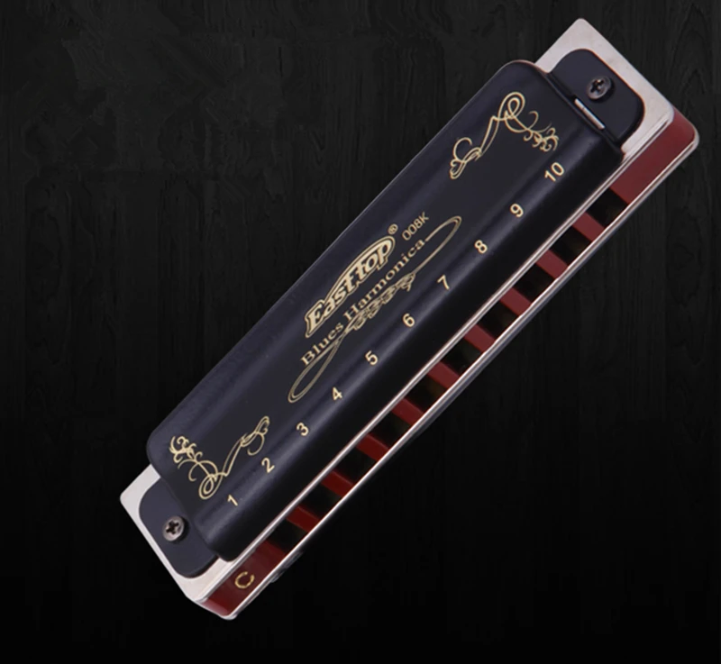 High Quality Easttop Harmonica T008K Diatonic 10 Holes Blues Harp Mondharmonica Gaita Low F /Paddy Mouth Ogan Musical Instrument