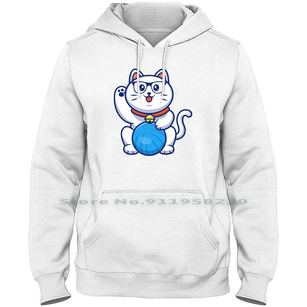 

Cat Playing Ball 4 Men Women Hoodie Sweater 6XL Big Size Cotton Playing Cartoon Movie Comic Ying Tage Play Game Ball Yin Age Me