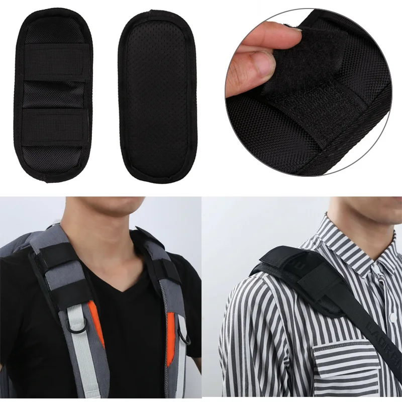 1 Pair Anti Slip Pain Relief Shoulder Pads Hook and Loop Fastener Cushions Breathable Mesh Shoulder Strap Liner Padded for Bags