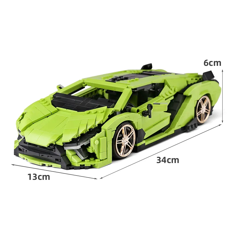 Mould King 10011 Car Model Compatible Lamborghinings Sierne Car Building Blocks  Bricks Kids Toys Boys\' Christmas Gifts