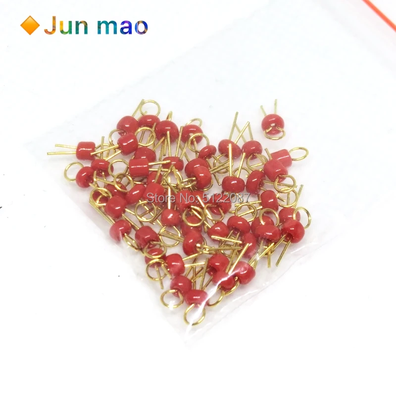 300 Pcs Sei Colori * 50 Pcb Scheda di Test a Bordo Perline Punti D\'oro Placcato in Ceramica Anello di Prova Del Circuito di Prova Ago Anello bianco