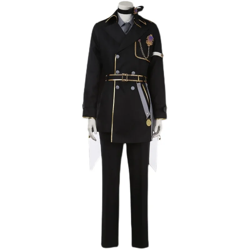 Game Wizard's Promise Westland Rustica Long sleeve costume Handsome black customization cosplay suit